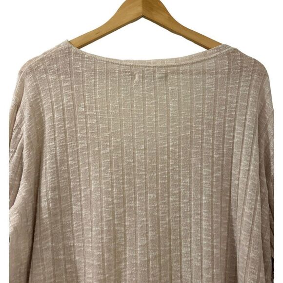 Abercrombie Sweater Size XS Beige Knit Pullover V Neck Long Sleeve Extra Small - Picture 7 of 8
